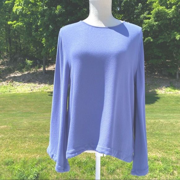 NWT Cloth & Stone Bell-Sleeve Top, Periwinkle Blue, Small - Picture 10 of 14